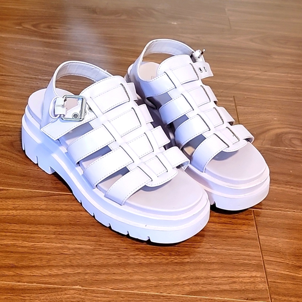 Call it spring light purple platform sandals